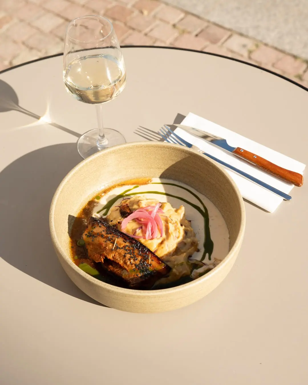 Plat servi à La Vista, restaurant à Saint-Florent